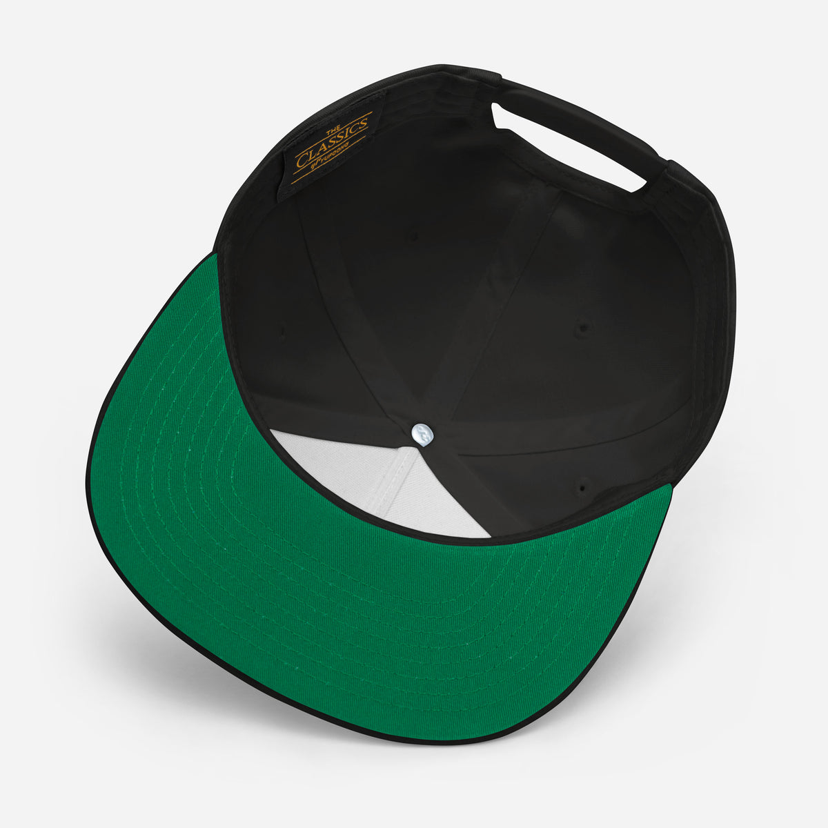 Nasty Tee's Yuck Fou! spoonerism flat bill cap, skull badge graphic, unisex