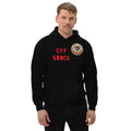 Nasty Tee's Ciff Stock spoonerism hoodie, skull badge graphic, unisex