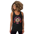 Nasty Tee's Sixty Nine Me spoonerism tank, skull badge graphic, unisex