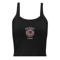 "Bunny Phone" Tank Top in Black, front view — Nasty Tee's